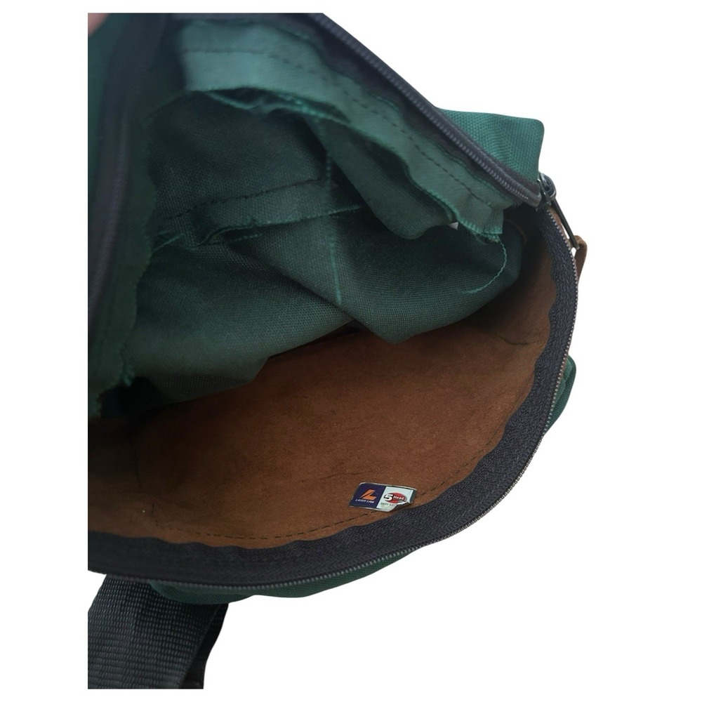 Vintage Eastpak Green Canvas & Suede Hiking Excursion Hip Fanny Pack Bag USA - Picture 5 of 6